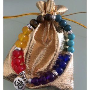 Reiki 7 Chakra Healing Natural Stone Bracelet
